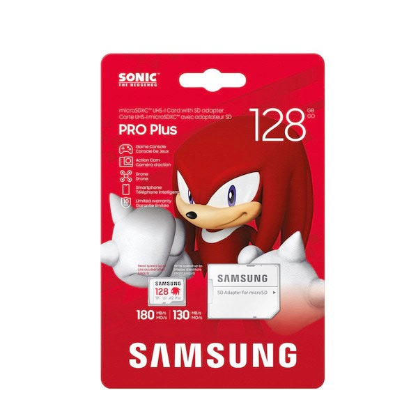 Samsung micro SDXC 128GB PRO Plus 'Sonic the Hedgehog' + SD adaptér Samsung micro SDXC 128GB PRO Plus 'Sonic the Hedgehog' + SD adaptér