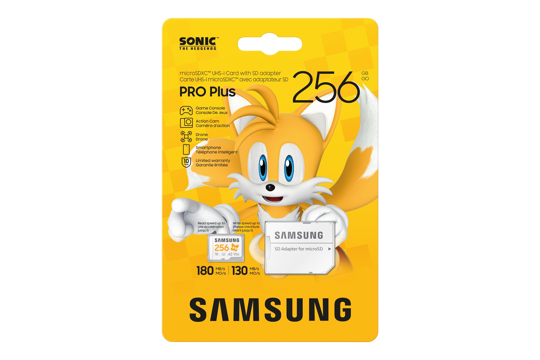 Samsung micro SDXC 256GB PRO Plus 'Sonic the Hedgehog' + SD adaptér Samsung micro SDXC 256GB PRO Plus 'Sonic the Hedgehog' + SD adaptér