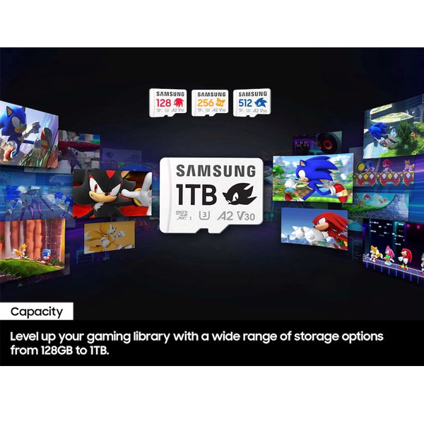 Samsung micro SDXC 256GB PRO Plus 'Sonic the Hedgehog' + SD adaptér Samsung micro SDXC 256GB PRO Plus 'Sonic the Hedgehog' + SD adaptér
