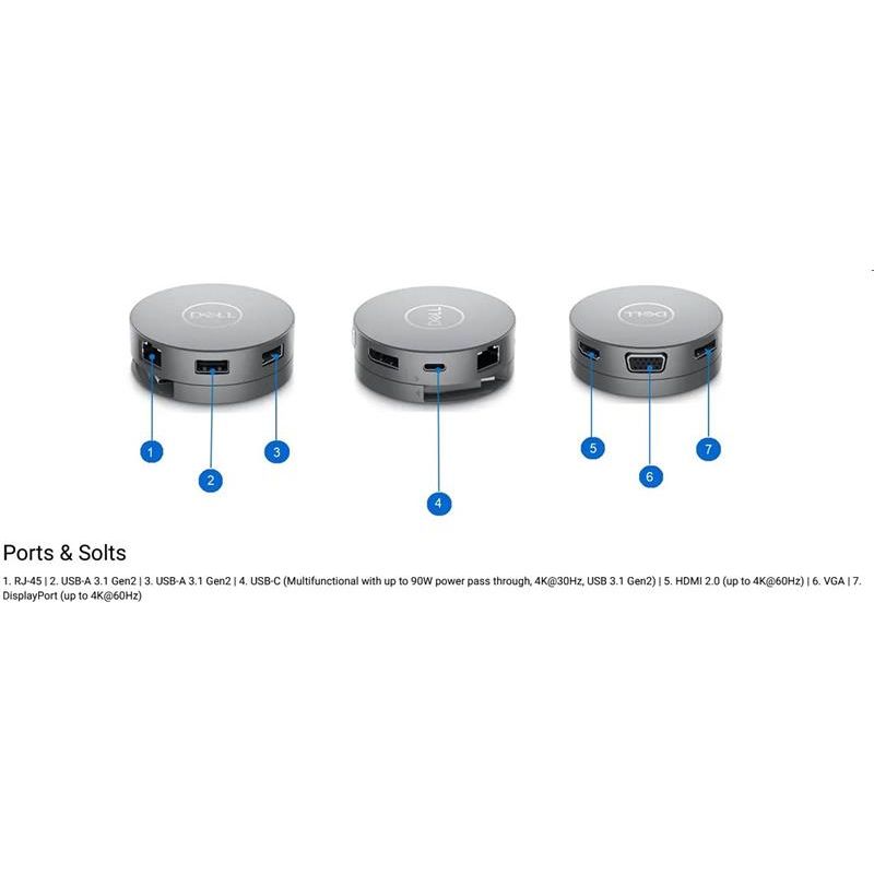 DELL DA310 USB-C Mobilný adaptér DELL DA310 USB-C Mobilný adaptér