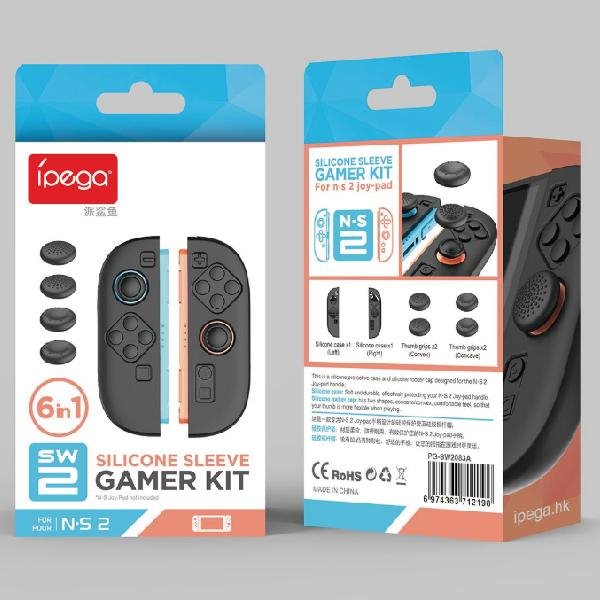 iPega SW2083A Silikónové Krytky JoyCon Ovládače pre Nintendo Switch 2, black iPega SW2083A Silikónové Krytky JoyCon Ovládače pre Nintendo Switch 2, black