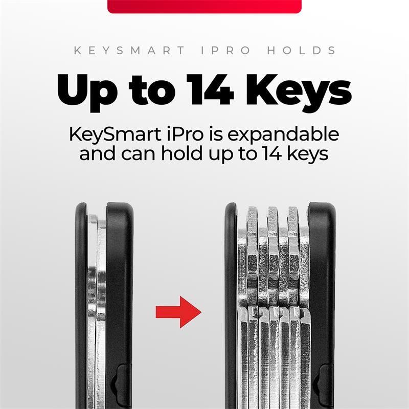 KeySmart iPro s Apple Find My - organizér kľúčov - černý KeySmart iPro s Apple Find My - organizér kľúčov - černý