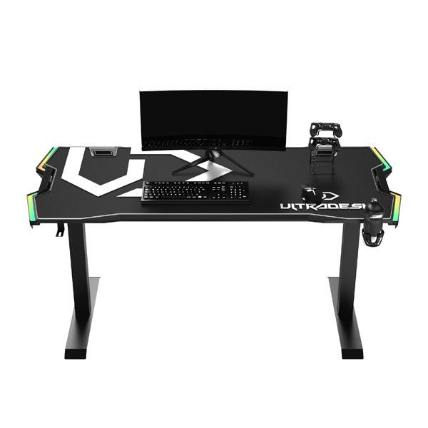 ULTRADESK herní stůl FORCE - bílý, 166x70 cm, 76.5 cm, s XXL podložkou pod myš, držák sluchátek aj nápojů, RGB ULTRADESK herní stůl FORCE - bílý, 166x70 cm, 76.5 cm, s XXL podložkou pod myš, držák sluchátek aj nápojů, RGB