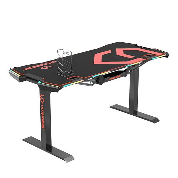 ULTRADESK herní stůl FORCE - červený, 166x70 cm, 76.5 cm, s XXL podložkou pod myš, držák sluchátek aj nápojů, RGB ULTRADESK herní stůl FORCE - červený, 166x70 cm, 76.5 cm, s XXL podložkou pod myš, držák sluchátek aj nápojů, RGB