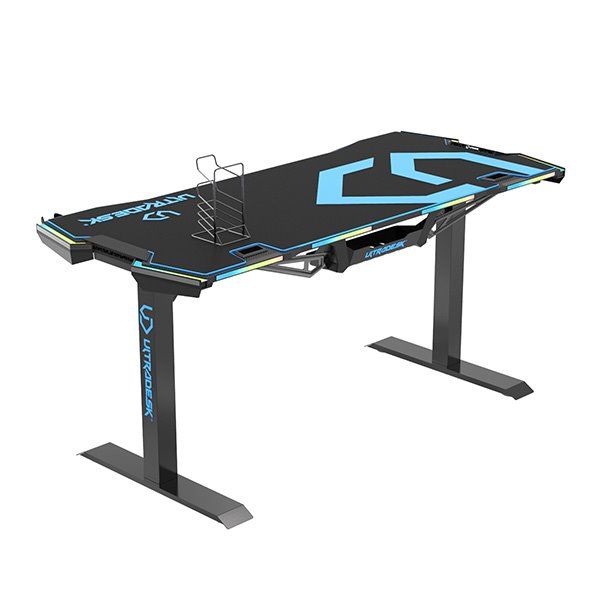ULTRADESK herní stůl FORCE - modrý, 166x70 cm, 76.5 cm, s XXL podložkou pod myš, držák sluchátek aj nápojů, RGB ULTRADESK herní stůl FORCE - modrý, 166x70 cm, 76.5 cm, s XXL podložkou pod myš, držák sluchátek aj nápojů, RGB
