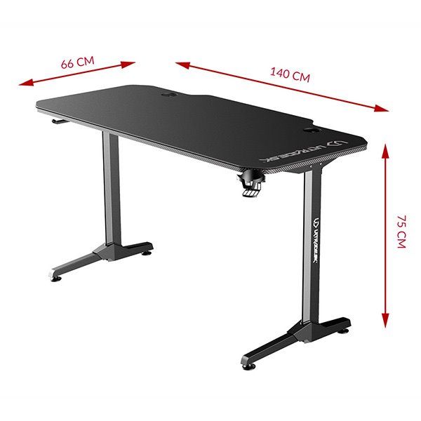 ULTRADESK herní stůl FRAG - BLACK, 140x66 cm, 76 cm, s XXL podložkou pod myš, s ultradesk BEAM, držák sluchátek ULTRADESK herní stůl FRAG - BLACK, 140x66 cm, 76 cm, s XXL podložkou pod myš, s ultradesk BEAM, držák sluchátek