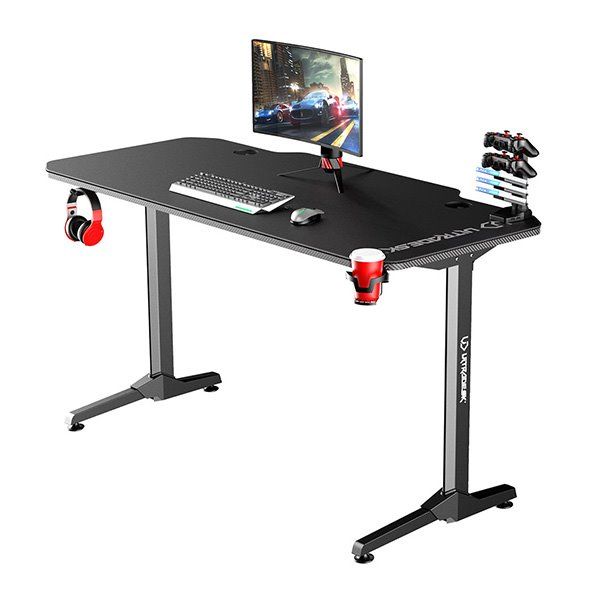 ULTRADESK herní stůl FRAG - BLACK, 140x66 cm, 76 cm, s XXL podložkou pod myš, s ultradesk BEAM, držák sluchátek ULTRADESK herní stůl FRAG - BLACK, 140x66 cm, 76 cm, s XXL podložkou pod myš, s ultradesk BEAM, držák sluchátek