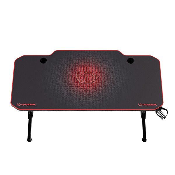 ULTRADESK herní stůl FRAG - RED, 140x66 cm, 76 cm, s XXL podložkou pod myš, s ultradesk BEAM, držák sluchátek ULTRADESK herní stůl FRAG - RED, 140x66 cm, 76 cm, s XXL podložkou pod myš, s ultradesk BEAM, držák sluchátek