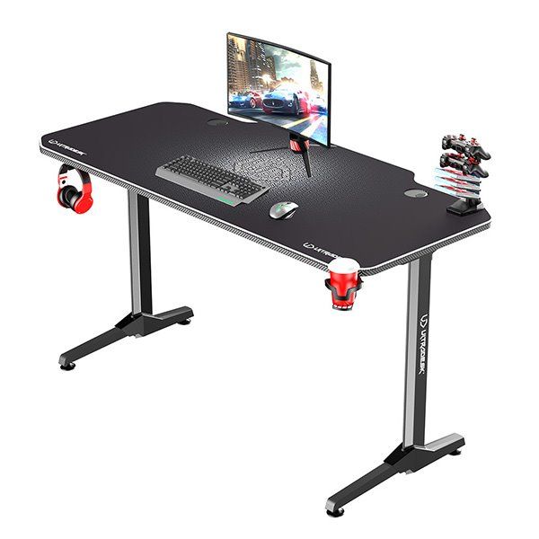 ULTRADESK herní stůl FRAG - WHITE, 140x66 cm, 76 cm, s XXL podložkou pod myš, s ultradesk BEAM, držák sluchátek ULTRADESK herní stůl FRAG - WHITE, 140x66 cm, 76 cm, s XXL podložkou pod myš, s ultradesk BEAM, držák sluchátek