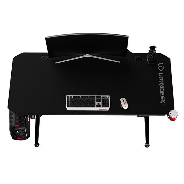ULTRADESK herní stůl LEVEL BLACK, 140x66 cm, 72-124 cm, elektricky nastaviteľná výška, s XXL podložkou pod myš ULTRADESK herní stůl LEVEL BLACK, 140x66 cm, 72-124 cm, elektricky nastaviteľná výška, s XXL podložkou pod myš