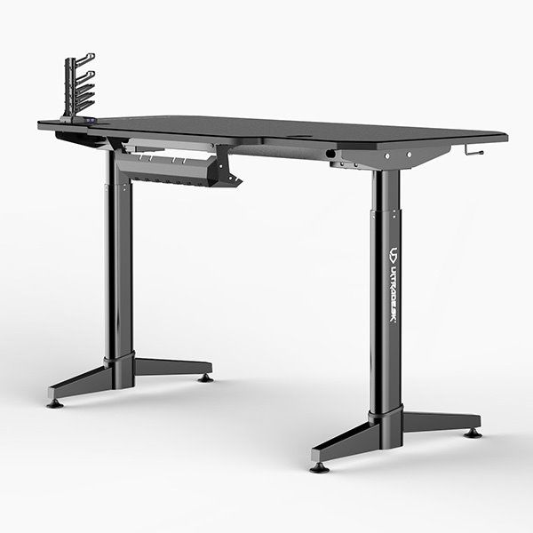 ULTRADESK herní stůl LEVEL BLACK, 140x66 cm, 72-124 cm, elektricky nastaviteľná výška, s XXL podložkou pod myš ULTRADESK herní stůl LEVEL BLACK, 140x66 cm, 72-124 cm, elektricky nastaviteľná výška, s XXL podložkou pod myš