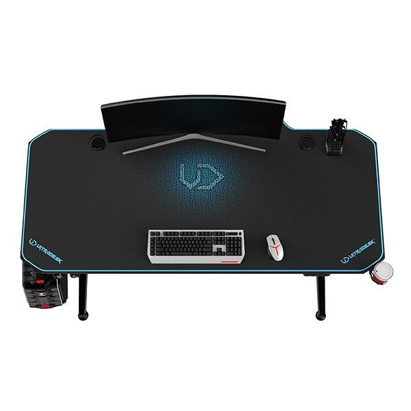 ULTRADESK herní stůl LEVEL BLUE, 140x66 cm, 72-124 cm, elektricky nastaviteľná výška, s XXL podložkou pod myš ULTRADESK herní stůl LEVEL BLUE, 140x66 cm, 72-124 cm, elektricky nastaviteľná výška, s XXL podložkou pod myš