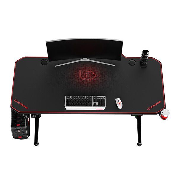 ULTRADESK herní stůl LEVEL RED, 140x66 cm, 72-124 cm, elektricky nastaviteľná výška, s XXL podložkou pod myš ULTRADESK herní stůl LEVEL RED, 140x66 cm, 72-124 cm, elektricky nastaviteľná výška, s XXL podložkou pod myš