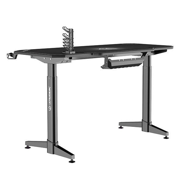 ULTRADESK herní stůl LEVEL WHITE, 140x66 cm, 72-124 cm, elektricky nastaviteľná výška, s XXL podložkou pod myš ULTRADESK herní stůl LEVEL WHITE, 140x66 cm, 72-124 cm, elektricky nastaviteľná výška, s XXL podložkou pod myš