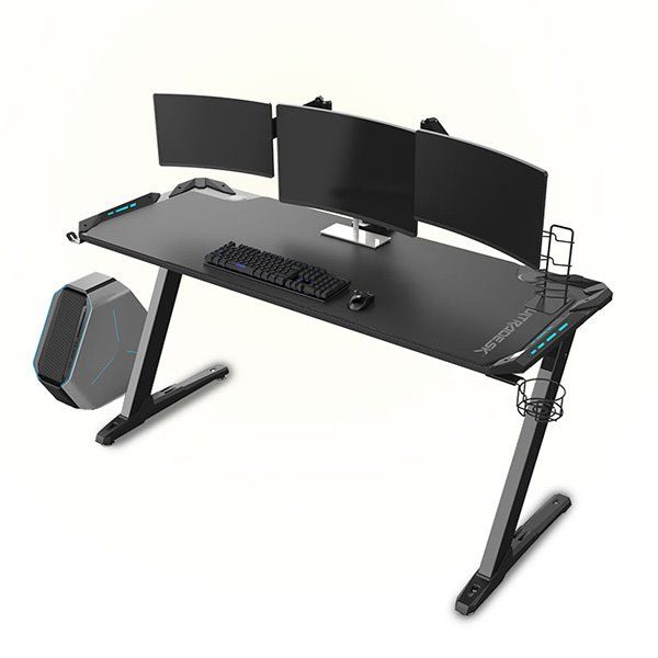 ULTRADESK herní stůl SPACE XXL BLACK, 154x61 cm, 78 cm, RGB podsvietenie s dotykovýmm panelom, s celoplošnou podložkou ULTRADESK herní stůl SPACE XXL BLACK, 154x61 cm, 78 cm, RGB podsvietenie s dotykovýmm panelom, s celoplošnou podložkou