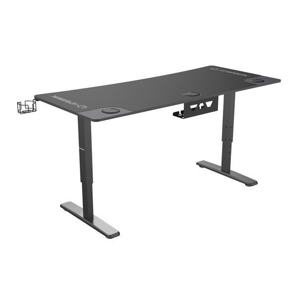 ULTRADESK herní stůl Ultradesk CRUISER BLACK, 160x70 cm, 66-82 cm, držák sluchátek, 3 otvory pre káble, výškovo nastav ULTRADESK herní stůl Ultradesk CRUISER BLACK, 160x70 cm, 66-82 cm, držák sluchátek, 3 otvory pre káble, výškovo nastav