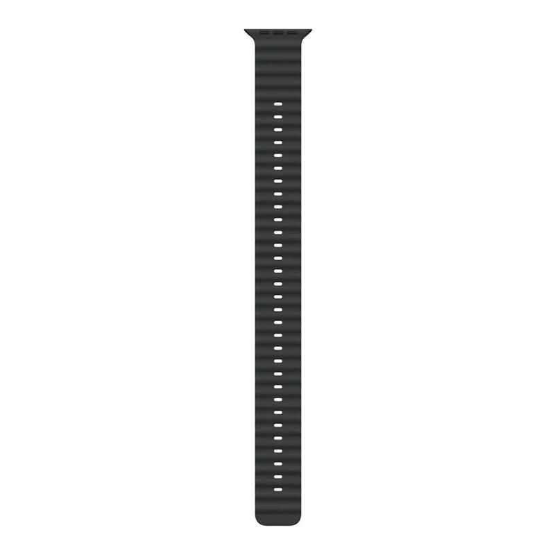 Apple Watch 49mm Black Ocean Band Extension - Natural Titanium Finish Apple Watch 49mm Black Ocean Band Extension - Natural Titanium Finish