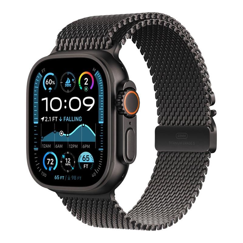 Apple Watch 49mm Black Titanium Milanese Loop - Large Apple Watch 49mm Black Titanium Milanese Loop - Large