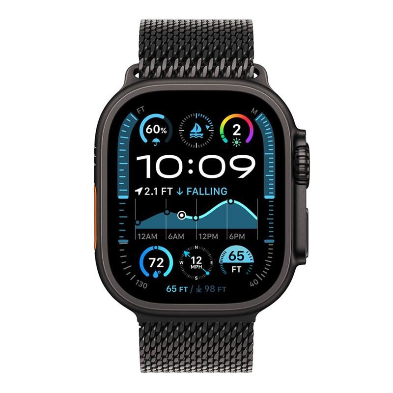 Apple Watch 49mm Black Titanium Milanese Loop - Large Apple Watch 49mm Black Titanium Milanese Loop - Large
