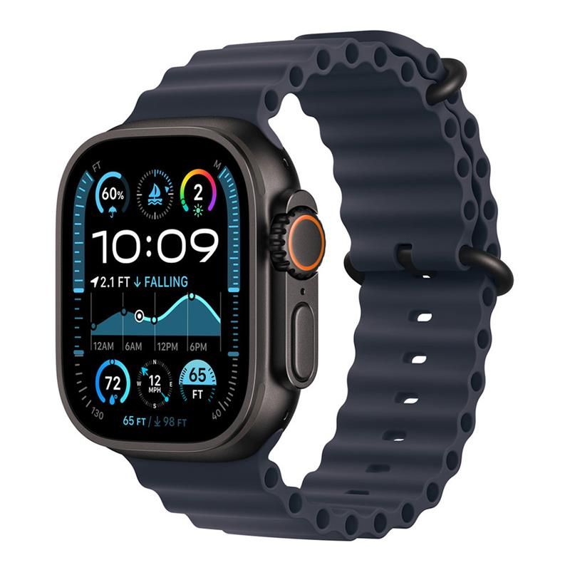 Apple Watch 49mm Navy Ocean Band Extension - Black Titanium Finish Apple Watch 49mm Navy Ocean Band Extension - Black Titanium Finish