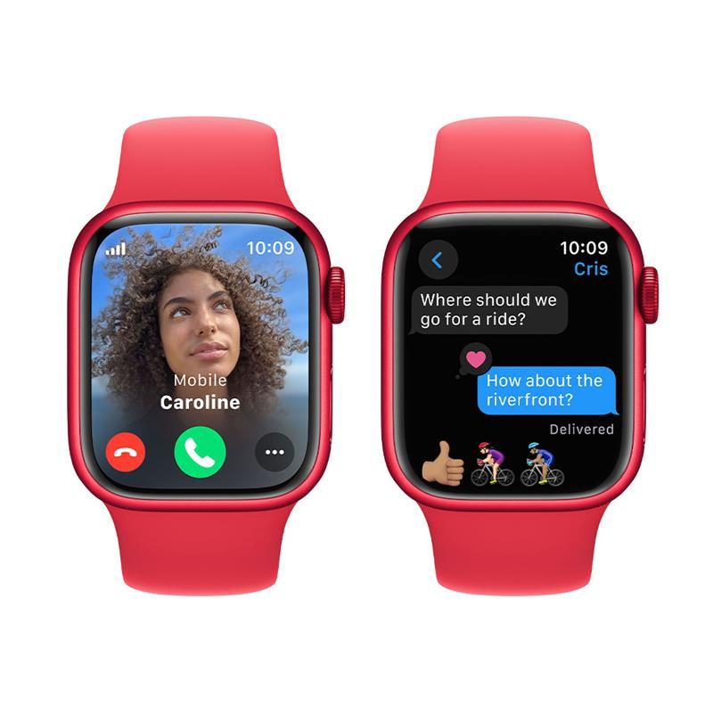 Apple Watch Series 9 GPS + Cellular 45mm (PRODUCT)RED Aluminium Case with (PRODUCT)RED Sport Band - S/M