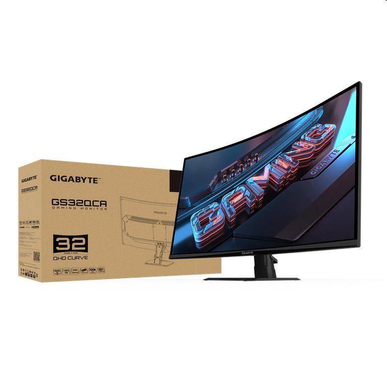 GIGABYTE LCD GS32QCA GAMING Monitor 32" QHD 2560x1440, VA 1500R, 180Hz, 2xHDMI, DP GIGABYTE LCD GS32QCA GAMING Monitor 32" QHD 2560x1440, VA 1500R, 180Hz, 2xHDMI, DP