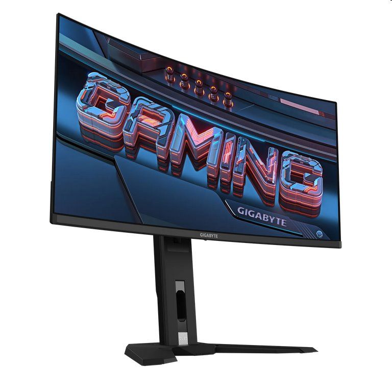 GIGABYTE LCD MO34WQC GAMING Monitor 34" WQHD 3440x1440, OLED 1800R, 175Hz, 2xHDMI, DP, USB-C PD, USB HUB, Speakers GIGABYTE LCD MO34WQC GAMING Monitor 34" WQHD 3440x1440, OLED 1800R, 175Hz, 2xHDMI, DP, USB-C PD, USB HUB, Speakers