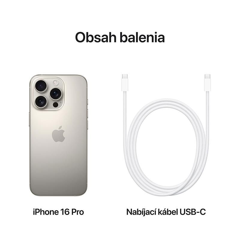 iPhone 16 Pro 256 GB prírodný titán *rozbalené* iPhone 16 Pro 256 GB prírodný titán *rozbalené*
