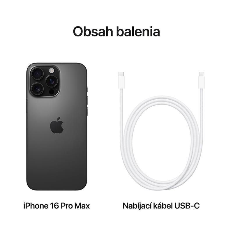 iPhone 16 Pro Max 256 GB černý titán *Poškodený obal*