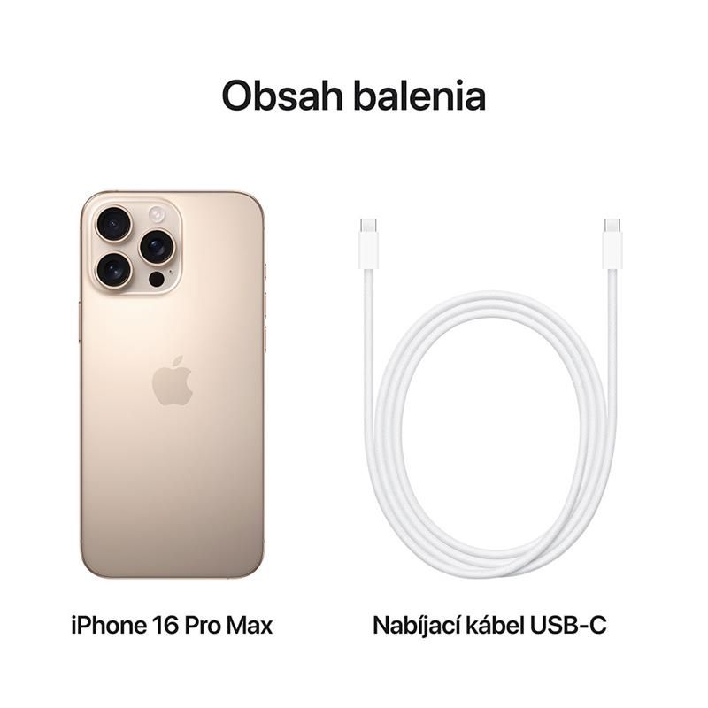 iPhone 16 Pro Max 256 GB púštny titán *rozbalené* iPhone 16 Pro Max 256 GB púštny titán *rozbalené*