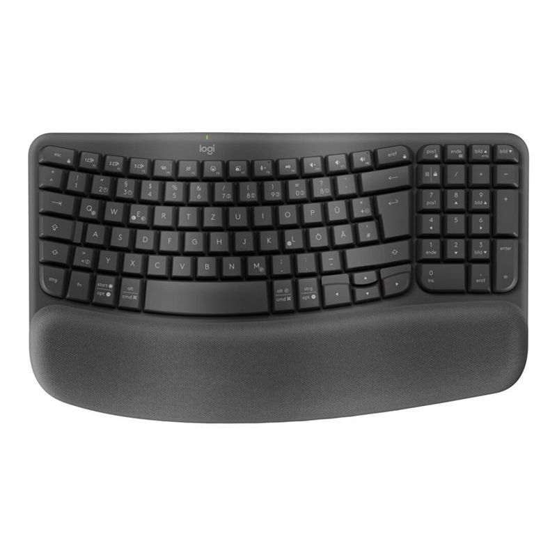 Logitech WAVE - bezdrátová ergonomická klávesnice - CZ/SK - grafitová Logitech WAVE - bezdrátová ergonomická klávesnice - CZ/SK - grafitová