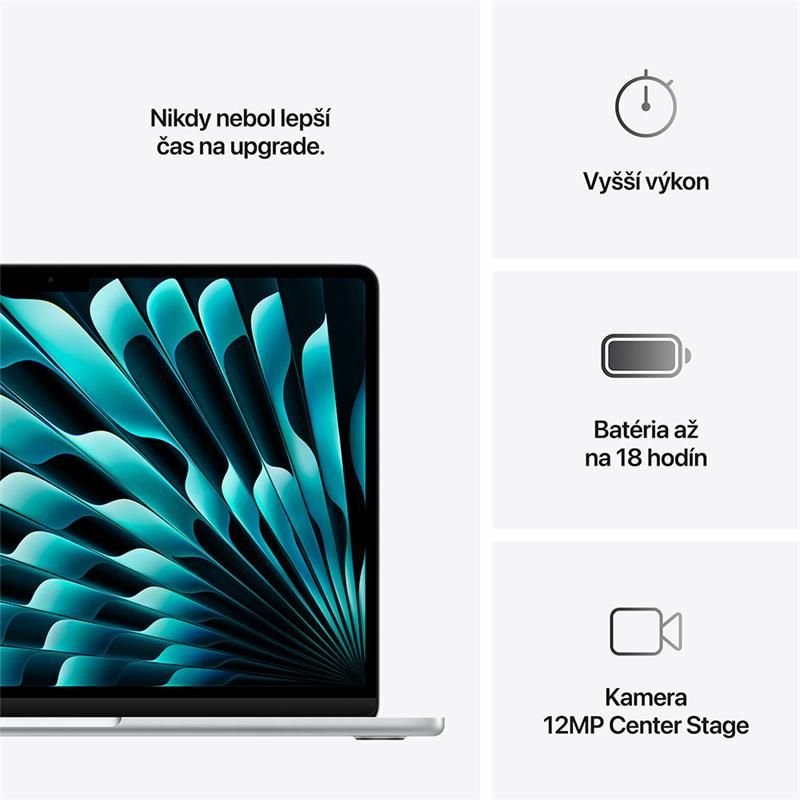MacBook Air 13" Apple M4 10C CPU 10C GPU 24GB 512GB Strieborný SK MacBook Air 13" Apple M4 10C CPU 10C GPU 24GB 512GB Strieborný SK
