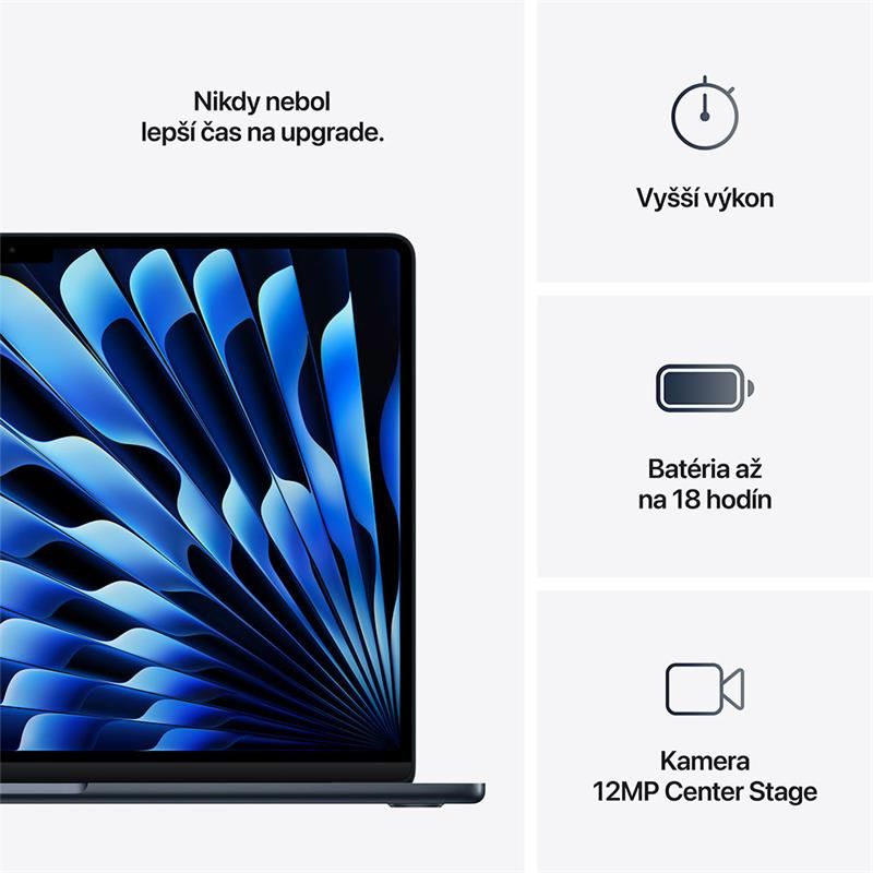 MacBook Air 15" Apple M4 10C CPU 10C GPU 16GB 512GB Polnočný SK MacBook Air 15" Apple M4 10C CPU 10C GPU 16GB 512GB Polnočný SK