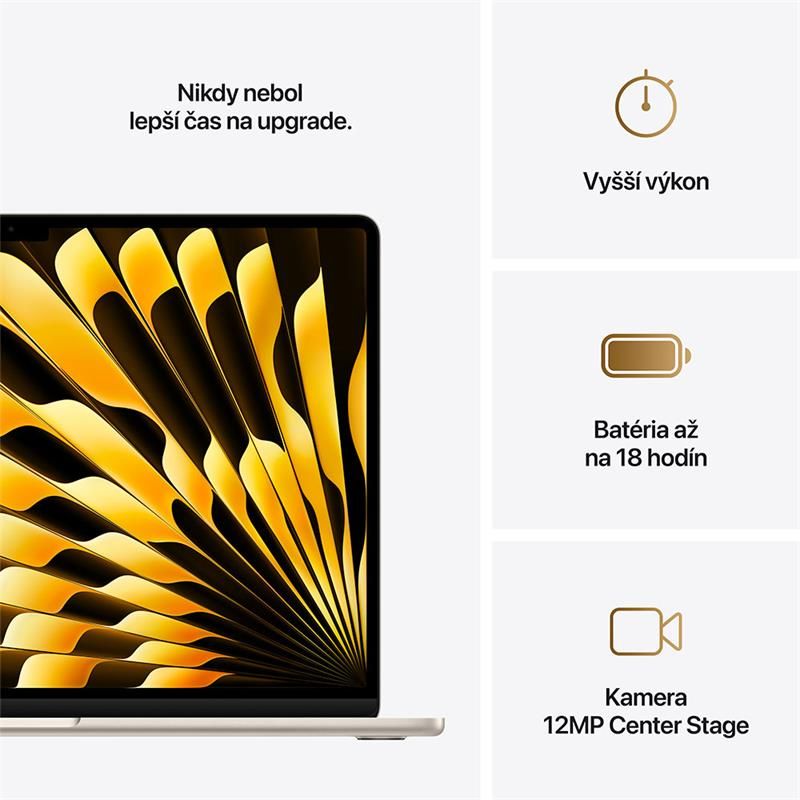 MacBook Air 15" Apple M4 10C CPU 10C GPU 24GB 512GB Hviezdny bílý SK MacBook Air 15" Apple M4 10C CPU 10C GPU 24GB 512GB Hviezdny bílý SK