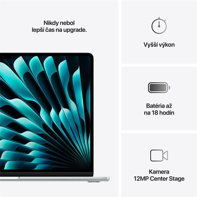 MacBook Air 15" Apple M4 10C CPU 10C GPU 24GB 512GB Strieborný SK MacBook Air 15" Apple M4 10C CPU 10C GPU 24GB 512GB Strieborný SK