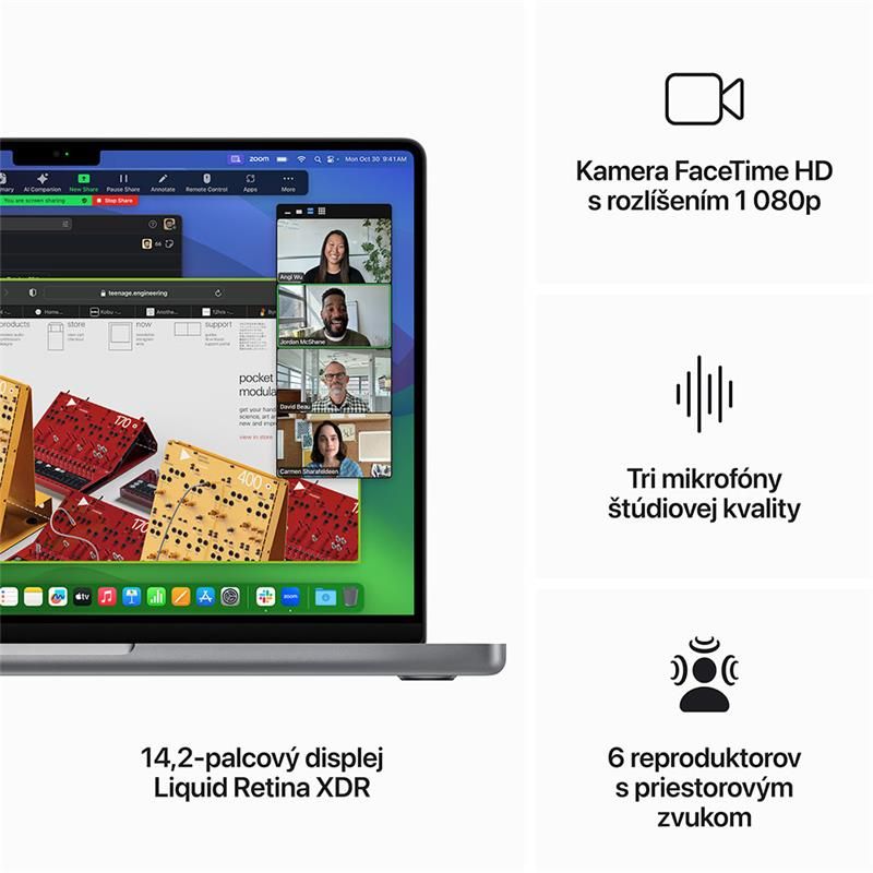 MacBook Pro 14" Apple M3 8C CPU 10C GPU 8GB 1TB Kozmický šedý SK MacBook Pro 14" Apple M3 8C CPU 10C GPU 8GB 1TB Kozmický šedý SK