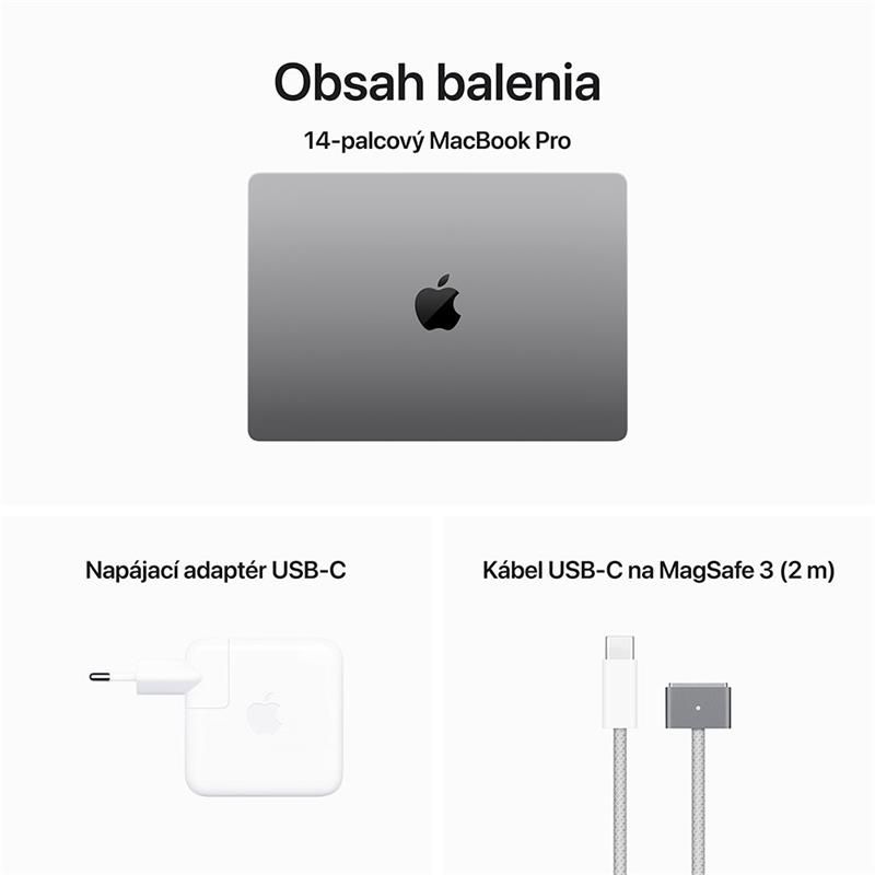 MacBook Pro 14" Apple M3 8C CPU 10C GPU 8GB 1TB Kozmický šedý SK MacBook Pro 14" Apple M3 8C CPU 10C GPU 8GB 1TB Kozmický šedý SK