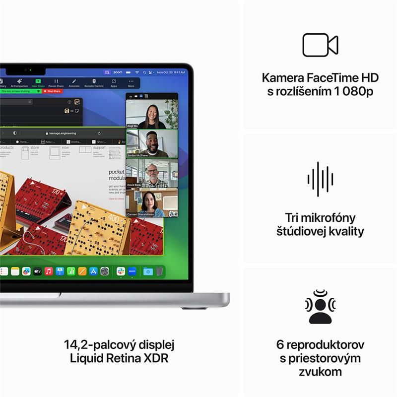 MacBook Pro 14" Apple M3 8C CPU 10C GPU 8GB 1TB Strieborný SK MacBook Pro 14" Apple M3 8C CPU 10C GPU 8GB 1TB Strieborný SK
