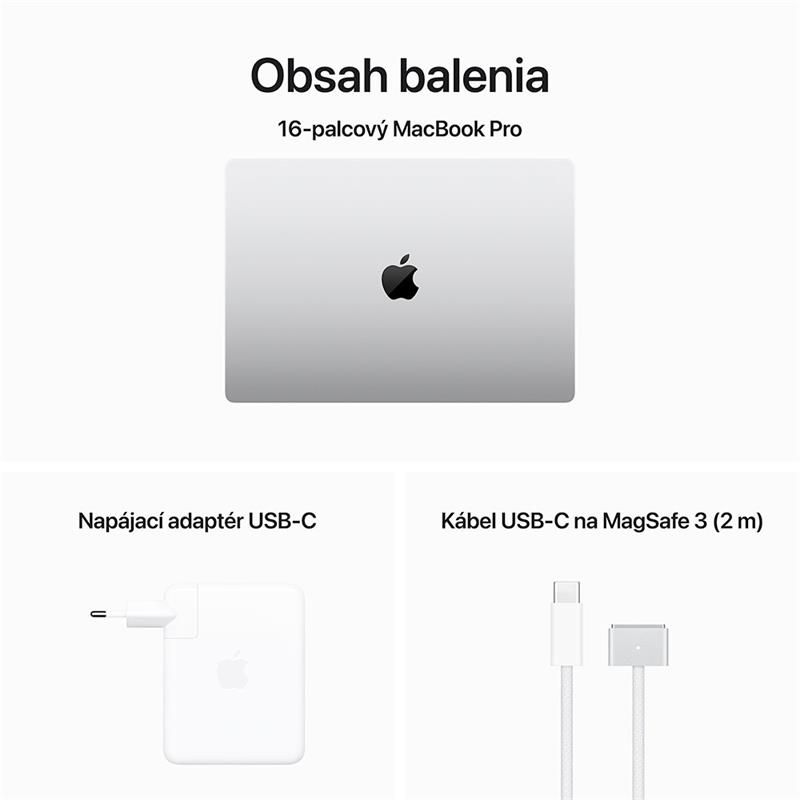 MacBook Pro 16" Apple M3 Max 16C CPU 40C GPU 48GB 1TB Strieborný SK MacBook Pro 16" Apple M3 Max 16C CPU 40C GPU 48GB 1TB Strieborný SK