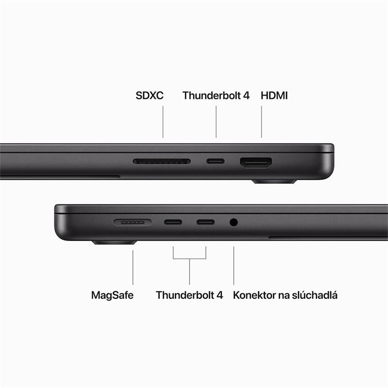 MacBook Pro 16" Apple M3 Pro 12C CPU 18C GPU 18GB 512GB Kozmický černý SK MacBook Pro 16" Apple M3 Pro 12C CPU 18C GPU 18GB 512GB Kozmický černý SK