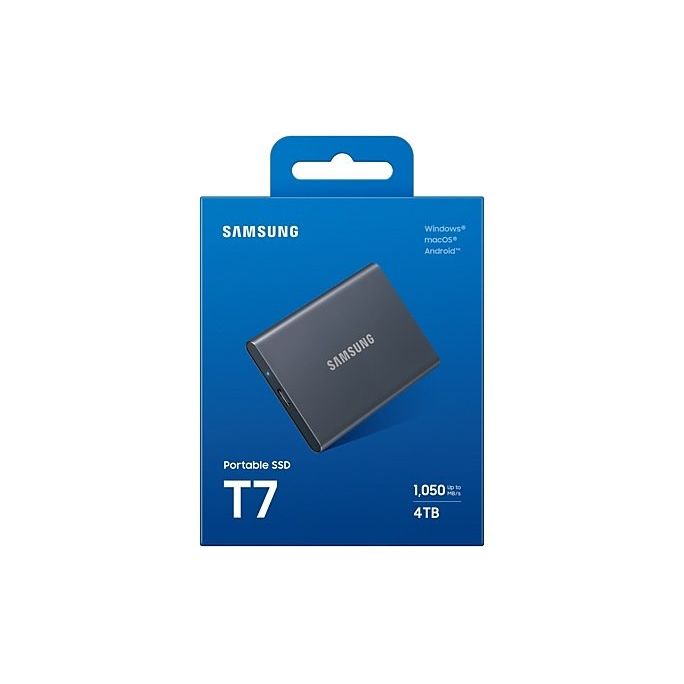 Samsung Portable SSD T7 4TB - externý SSD, USB 3.2 Gen2, titanová šedá Samsung Portable SSD T7 4TB - externý SSD, USB 3.2 Gen2, titanová šedá