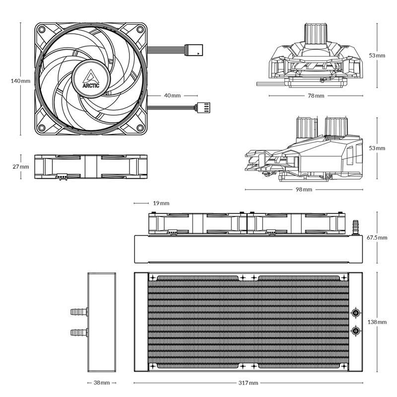 Arctic chladič CPU Liquid Freezer II 280 A-RGB Arctic chladič CPU Liquid Freezer II 280 A-RGB