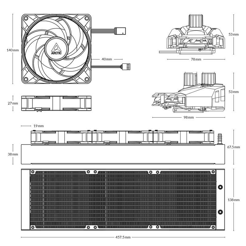 Arctic chladič CPU Liquid Freezer II 420 A-RGB Arctic chladič CPU Liquid Freezer II 420 A-RGB