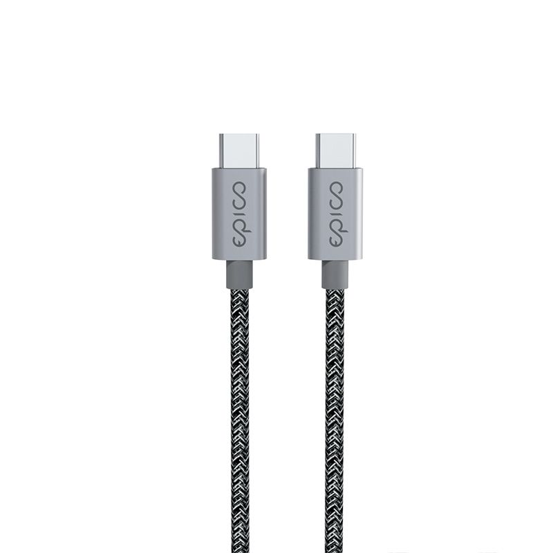 Epico 240W Opletený kabel USB-C to USB-C 2 m - Vesmírne šedá Epico 240W Opletený kabel USB-C to USB-C 2 m - Vesmírne šedá