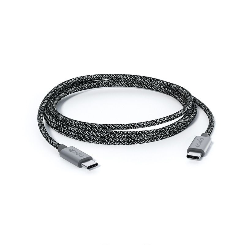 Epico 240W Opletený kabel USB-C to USB-C 2 m - Vesmírne šedá Epico 240W Opletený kabel USB-C to USB-C 2 m - Vesmírne šedá