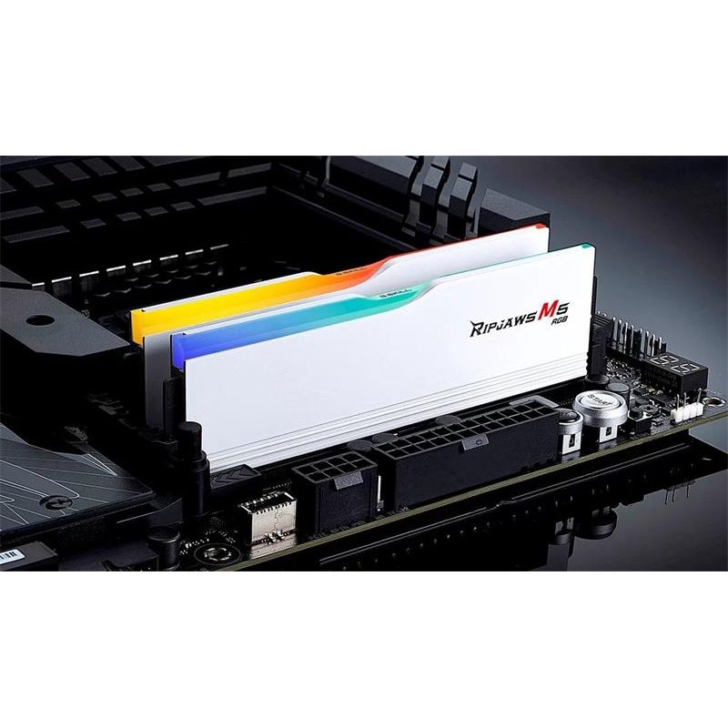 G.SKILL 32 GB kit DDR5 6000 CL30 Ripjaws M5 RGB white G.SKILL 32 GB kit DDR5 6000 CL30 Ripjaws M5 RGB white