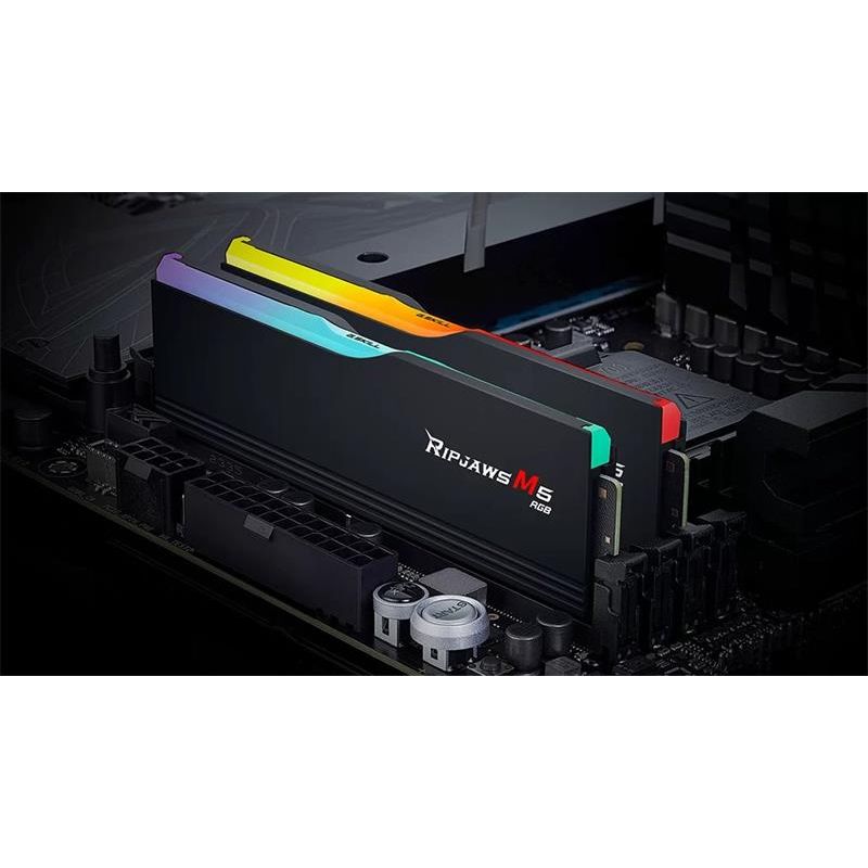 G.SKILL 32 GB kit DDR5 6000 CL32 Ripjaws M5 RGB black G.SKILL 32 GB kit DDR5 6000 CL32 Ripjaws M5 RGB black