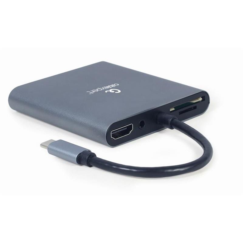 kabel CABLEXPERT USB-C 6-in-1 multi-port adaptér (Hub3.1 + HDMI + VGA + PD + čtečka kariet + stereo audio) kabel CABLEXPERT USB-C 6-in-1 multi-port adaptér (Hub3.1 + HDMI + VGA + PD + čtečka kariet + stereo audio)