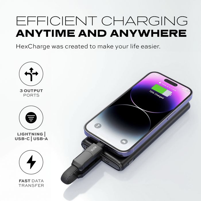 KeySmart Statik HexCharge - univerzálny USB kábel KeySmart Statik HexCharge - univerzálny USB kábel