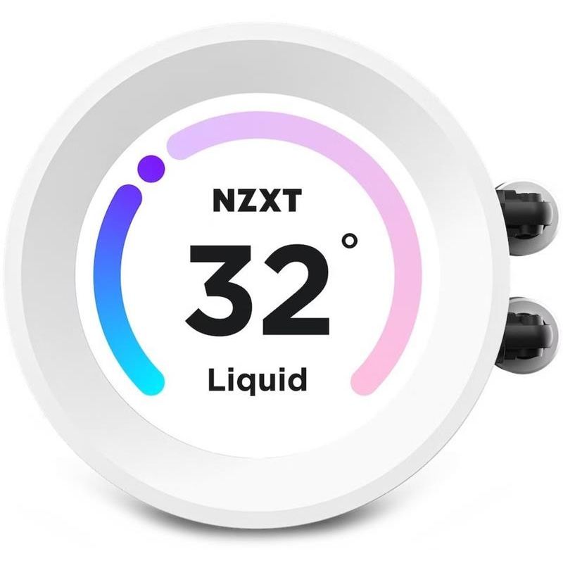 NZXT AIO liquid cooler CPU Kraken 280 ELITE RGB / 2x140mm fan / 4-pin PWM / LCD display / white NZXT AIO liquid cooler CPU Kraken 280 ELITE RGB / 2x140mm fan / 4-pin PWM / LCD display / white